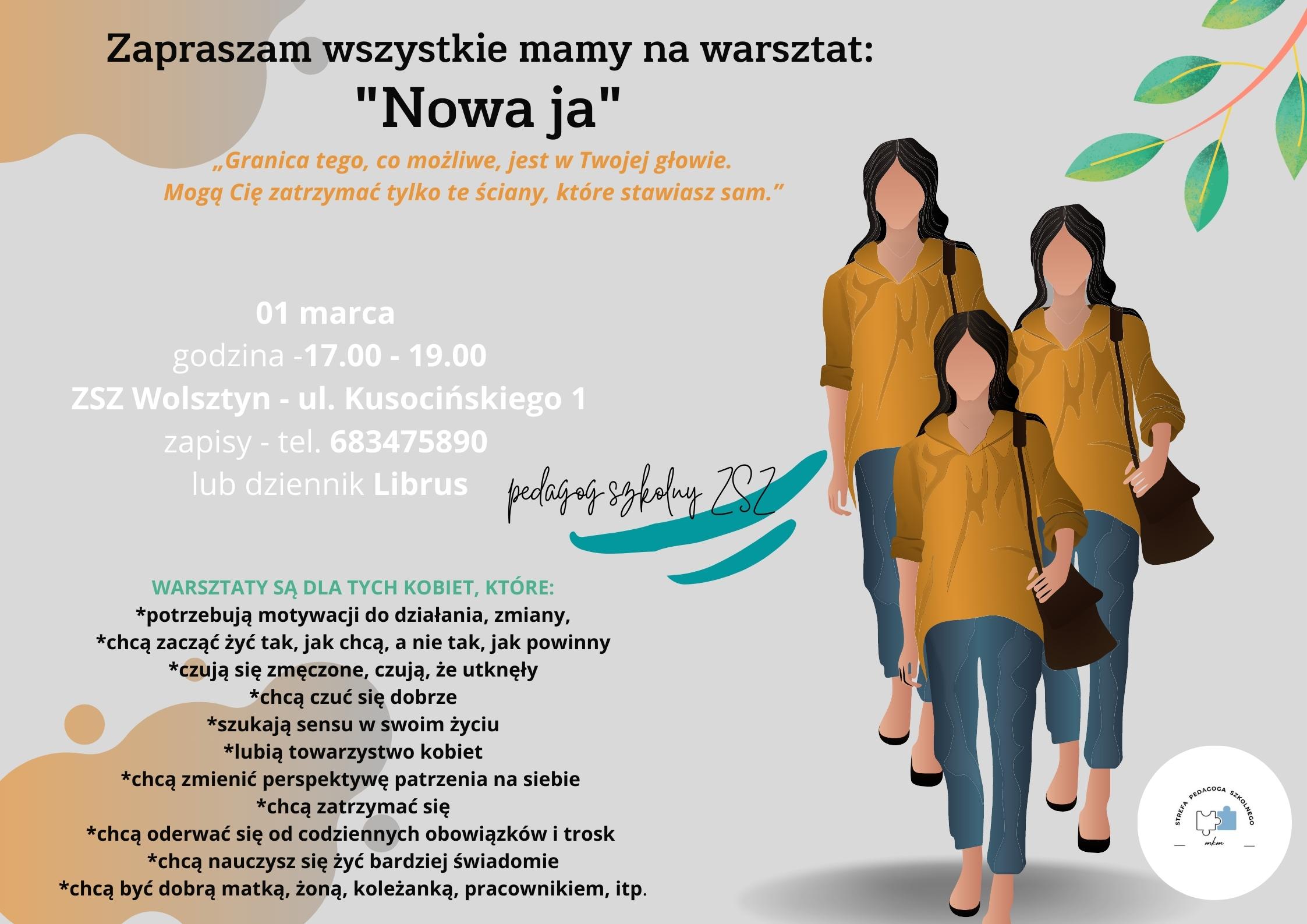 Read more about the article Warsztaty dla kobiet/mam – „Nowa Ja”